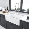 33 White Farmhouse Sink - 33 Inch Kitchen Sink Apron Front Ceramic Single Bowl Farmer Sink Basin - as Pic