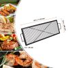 X-Marks Fire Pit Grill Grate, Rectangle Cooking Grate, Heavy Duty Steel Campfire BBQ Grill Grid with Handle & Support X Wire