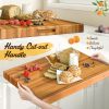 Kitchen Tools Multi-Purpose Cutting Board with Handle - Natural - 24" x 18"