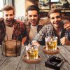 6 Pcs Best Wooden Coasters Holder Coffee Table Decor Acacia