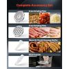 Commercial Electric Meat Grinder, 5 lbs/min Capacity, #8 Industrial Meat Mincer with 2 Stainless Steel Blades, 2 Grinding Plates
