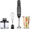 iCucina 4-in-1 Variable Speed Immersion Hand Blender - Black