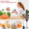 iCucina 4-in-1 Variable Speed Immersion Hand Blender - Black