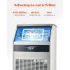 Commercial Ice Maker Machine, 440lbs/24H Ice Maker Machine with 130lbs Storage Capacity, 160 Ice Cubes in 15 Minutes