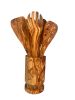 Olive Wood Kitchen Servers Set w/Holder -6 Pcs - As shown