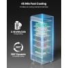 Commercial Merchandiser Refrigerator, 12.2 CU.FT Glass Door Display Refrigerator, Beverage Refrigerator Cooler Merchandiser with Adjustable Shelves