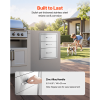 18x23 Inch Outdoor Kitchen Stainless Steel Triple Access BBQ Drawers with Chrome Handle, 18 x23 x 23 Inch - 18 x 23 x 23 inch - 3