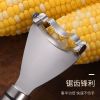 1pc Stainless Steel Corn Stripper Corns Threshing Device Easy Peeling Corn Kerneler Peeler Fruit &amp; Vegetable Tools/Corns Strippe - Silvery