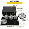 Ice Ball Press Kit, Anodized 7075 Aluminum, with Silicone Moulds, Large Mat, Stainless Steel Tong & Two Glasses