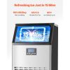Commercial Ice Maker Machine, 100lbs/24H Ice Maker Machine with 33lbs Storage Capacity, 45 Ice Cubes in 15 Minutes
