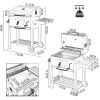 Charcoal Grill - Height-Adjustable Grill with Wheels, Suitable for Garden, Camping, and Picnics