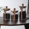 3 Pcs Glass Coffee Jars with Spoons, Candy Jars, Biscuit Jars, Storage Jars, Tea Jars, Snack Jars, Seasoning Jars, Salt Jars, Pepper Jars - 3