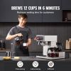 12 Cups Commercial Drip Coffee Maker, Coffee Maker Machine with 3 Glass Carafes and 3 Warmer Plates