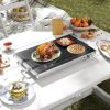 Food Warmer with Adjustable Temperature, Electric Warming Tray with Cool-Touch Handles for Parties, Buffets, Black - Black
