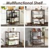 Kitchen Helper Oven Storage Cart 3-Tier Kitchen Baker's Rack With Hooks - Rustic Brown - 23.5'' x 16'' x 29''