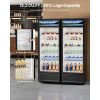 Commercial Merchandiser Refrigerator, 12.2 CU.FT Glass Door Display Refrigerator, Beverage Refrigerator Cooler Merchandiser with Adjustable Shelves