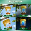 3Pack Solar Wasp Traps Outdoor Hanging Insect Catchers With Uv Light For Paper Wasps Yellow Jackets Small Hornets Fruit Flies House Flies