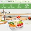 Fruit Ice Serving Tray Chilled Veggie Tray Shrimp Cocktail Serving Dish Appetizer Party Serving Platter Cold Food Buffet Server With Lid And 4 Compart