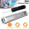 Pellet Smoker Tube 12" Stainless Steel Bbq Grill Smoker Tube Pipe For Wood Chips Cold Hot Smoking