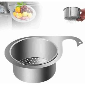 Stainless Steel Swan Sink Strainer Basket,Kitchen Sink Drain Filter,Sink Drain Strainer Basket,Swan Sink Strainer Basket,Stainless Steel Draining (Option: Silver)